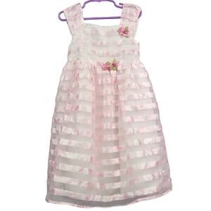 Perfectly Dressed Pink‎ Dress with Sheer Overlay Size 4T
